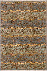 handmade Transitional Kafkaz Blue Gray Hand Knotted RECTANGLE 100% WOOL area rug 9 x 12